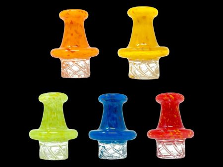 AFM Glass Color Dot Turbo Glass Spinner Carb Cap + 2 Pearls For Cheap