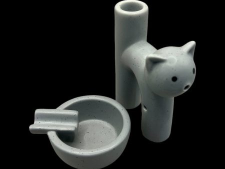 Art of Smoke Kitty Cat Pipe & Ashtray on Sale