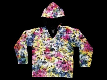 ThreadHeads Upright Mushroom Tie Dye Fleece-Lined Pullover Hoodie Supply