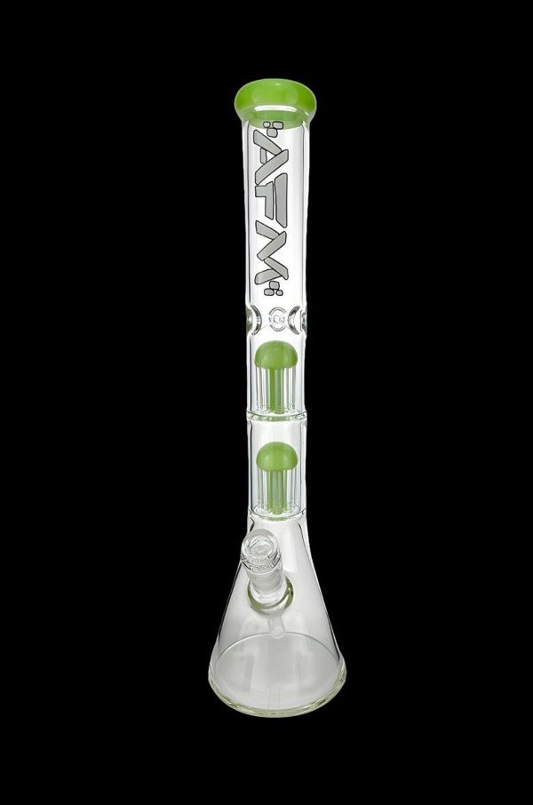 AFM Glass Hitter Double Arm Perc 9mm Glass Beaker Bong Hot on Sale