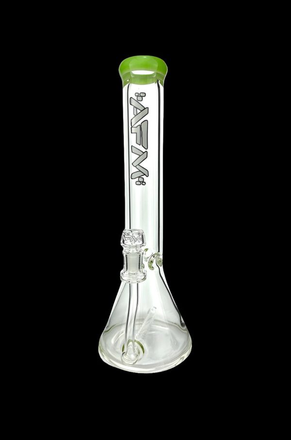 AFM Glass Inline Perc Colored Lip 9mm Glass Beaker Bong on Sale