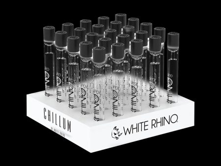 White Rhino Chillum Pipe w  Silicone Cap - 25pc Display Hot on Sale