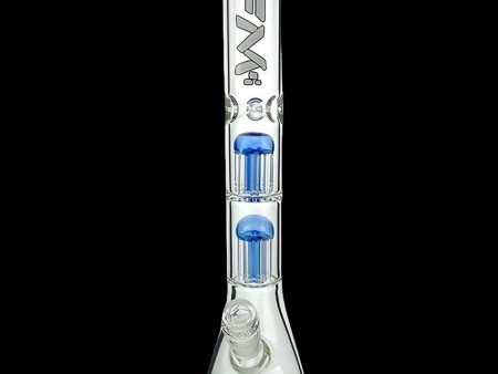 AFM Glass Hitter Double Arm Perc 9mm Glass Beaker Bong Hot on Sale