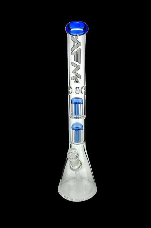 AFM Glass Hitter Double Arm Perc 9mm Glass Beaker Bong Hot on Sale