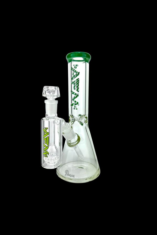 AFM Glass Candy Cane 9mm Glass Beaker Bong Set For Discount