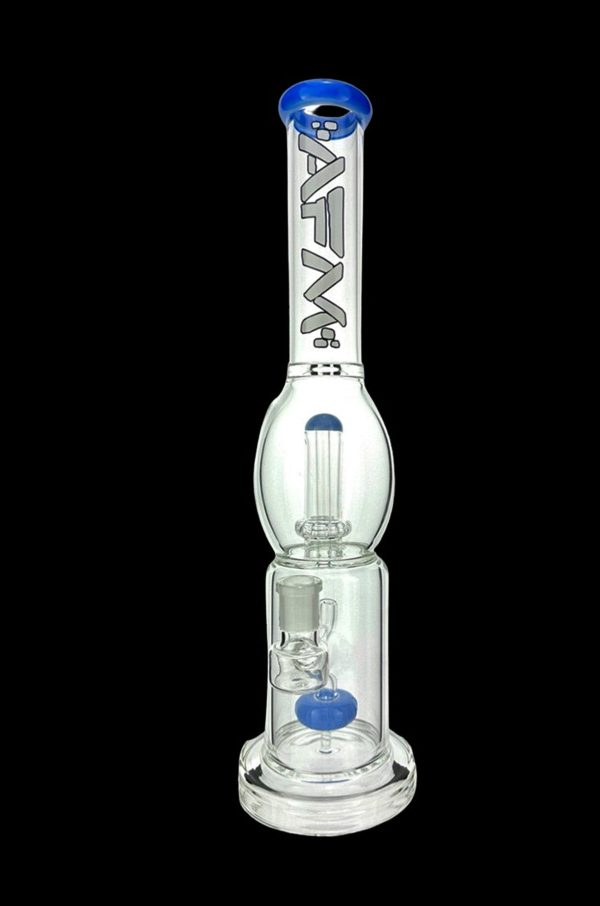 AFM Glass Double Circle Shower-head Perc Glass Beaker Bong For Cheap