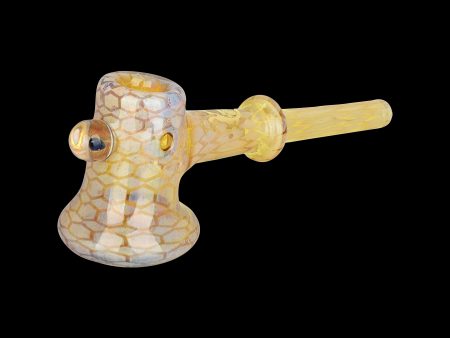 Pulsar Deco Hammer Hand Pipe with Opal Bead Online Hot Sale