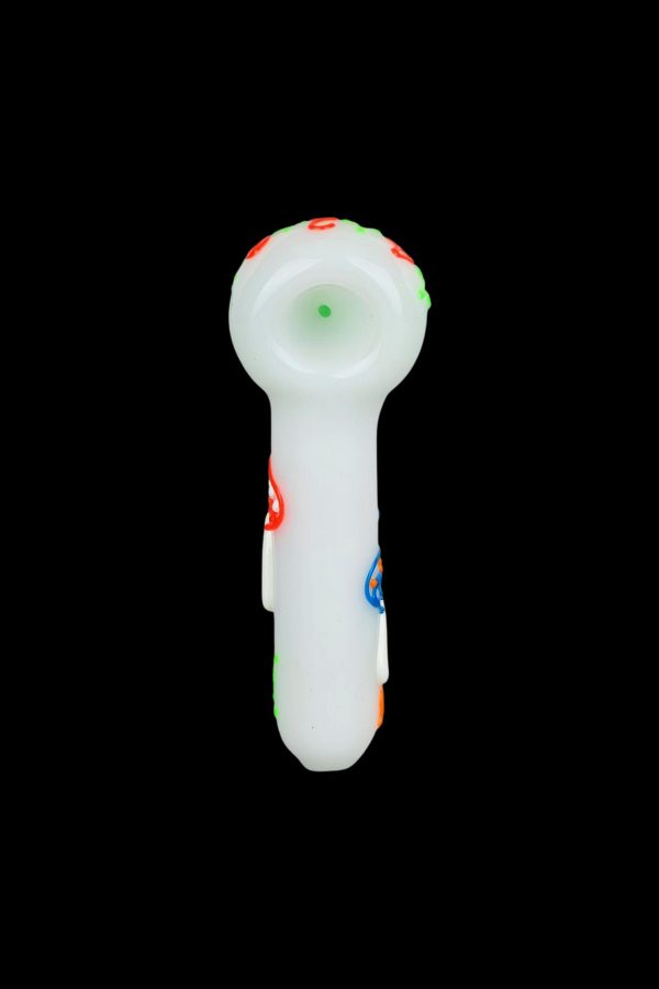 420 Painted Glow In The Dark Glass Hand Pipe - 6ct Bundle Supply