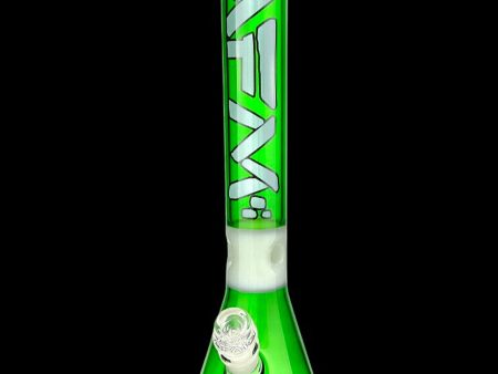 AFM Glass Pulsar Color Glass Beaker Bong - Forest Green  Ivory Online