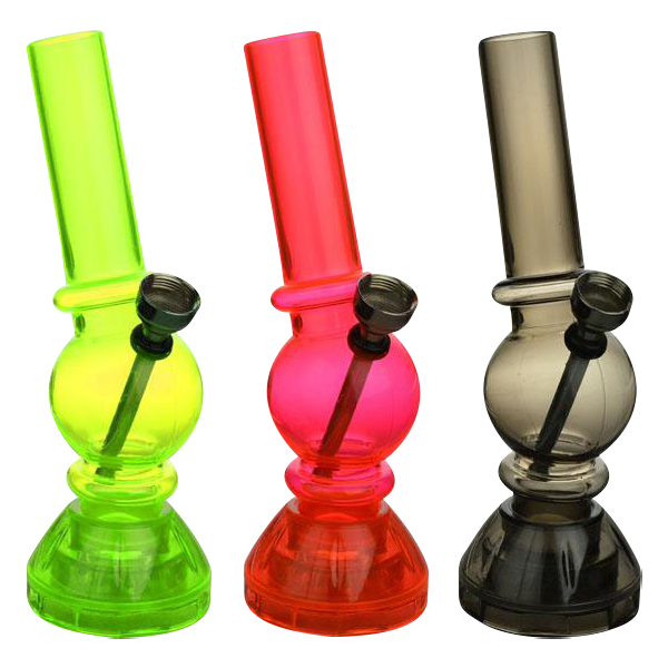 Angled Mini Acrylic Water Pipe with Grinder Base Online Hot Sale