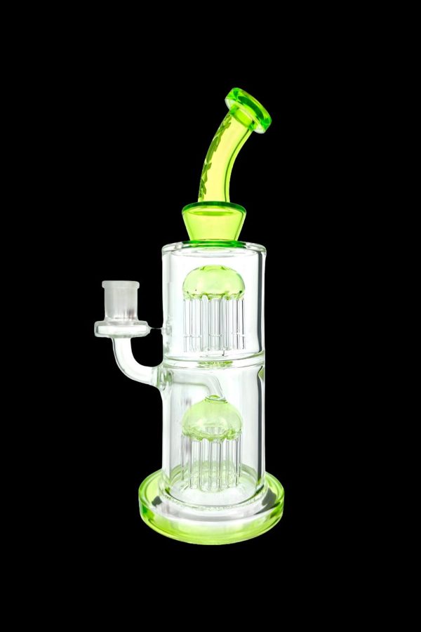 AFM Glass Double Tower Tree Colored Glass Water Pipe on Sale