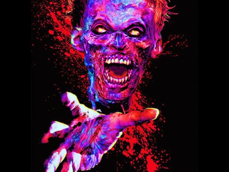 Zombie Touch Flocked Blacklight Poster Online