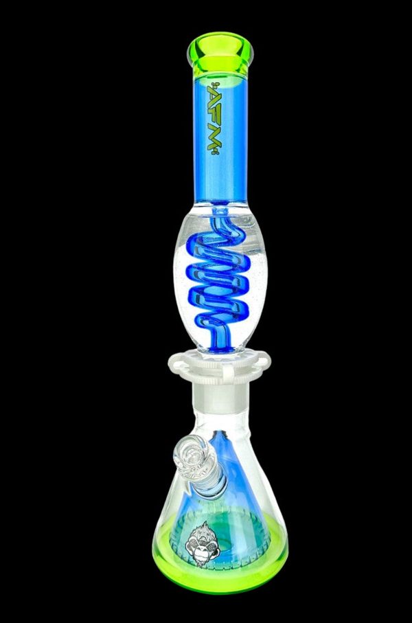 AFM Glass UFO Pyramid Glass Freezable Coil Beaker Bong For Cheap