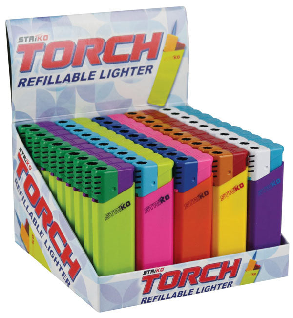 Jet Torch Multi Color Butane Lighter - Bulk 50 Pack Sale