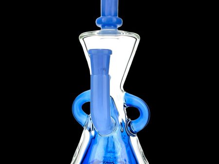 AFM Glass Hour Glass Colored Recycler Water Pipe For Sale