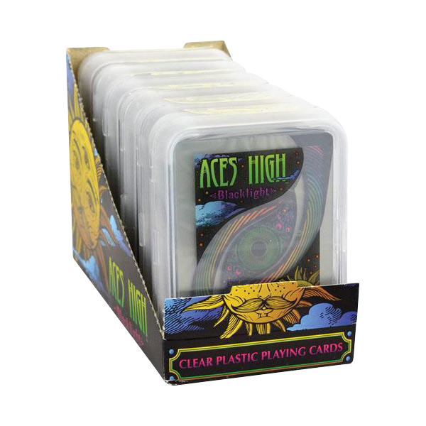 Aces High Blacklight Inspired Playing Cards - Bulk 6 Pack For Cheap