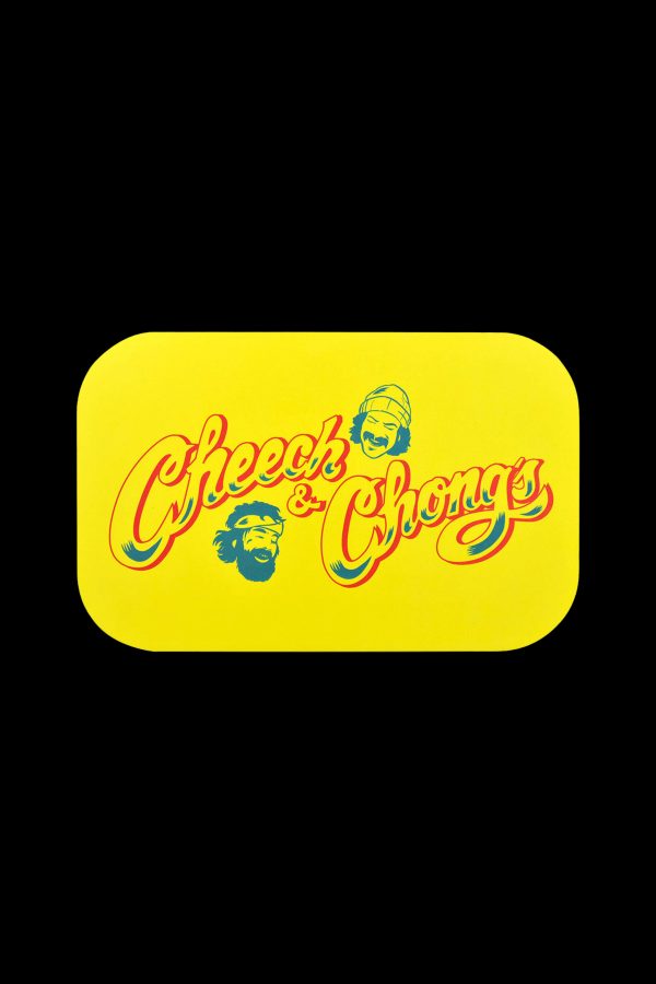 Cheech & Chong x Pulsar Metal Rolling Tray W  Lid - Yellow Logo Online Hot Sale