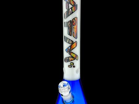 AFM Glass Mind Bender Ink Blue Glass Beaker Bong Hot on Sale