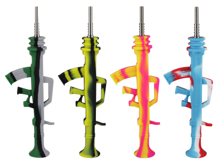 AK47 Silicone Dab Straw Collector with Titanium Tip Cheap