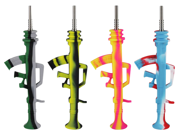 AK47 Silicone Dab Straw Collector with Titanium Tip Cheap