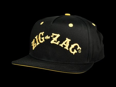 Zig-Zag Black & Gold Logo Snapback Hat Sale