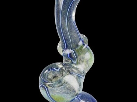 Worked Fritted Bubbler Hand Pipe - Boomer Sale