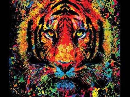 Tiger Splatter Non-Flocked Blacklight Poster - 24  x 36  Discount