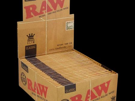 RAW Classic Kingsize Wide or Slim Rolling Papers - 50 Pack Sale