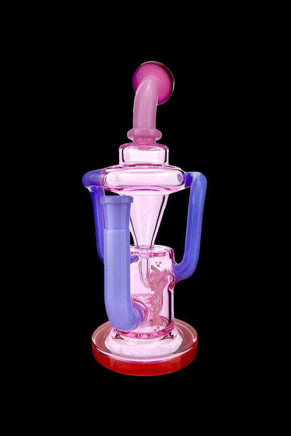 AFM Glass Palermo Double Glass Recycler Water Pipe Hot on Sale