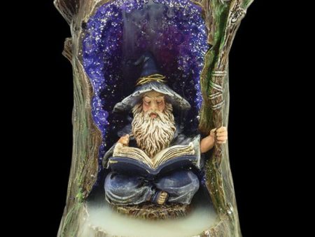 Wizard Backflow Polyresin Incense Burner with LED Online now