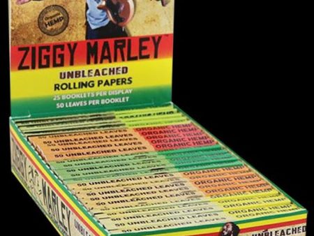 25pc Display Ziggy Marley Hemp Rolling Papers For Cheap