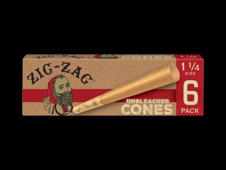 Zig Zag Unbleached 1 1 4 Pre-Rolled Cones - 6 Pack Supply