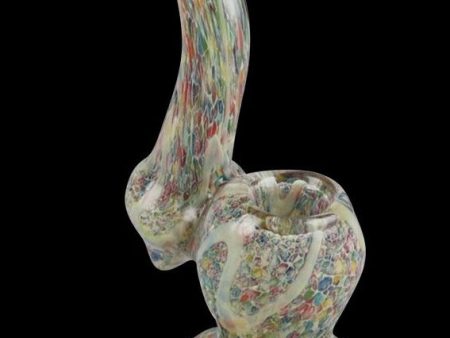 Rainbow Speckled Glass Bubbler Pipe Supply