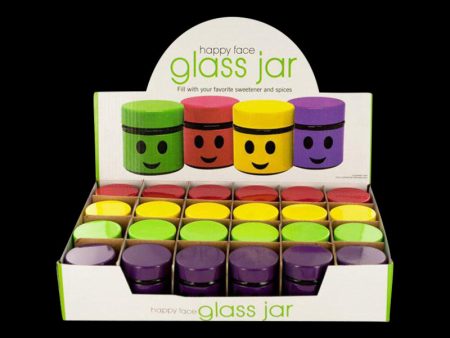 Happy Face Storage Jar - Bulk 24 Pack Hot on Sale