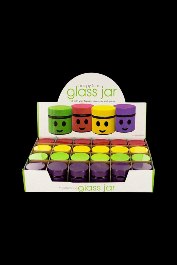 Happy Face Storage Jar - Bulk 24 Pack Hot on Sale