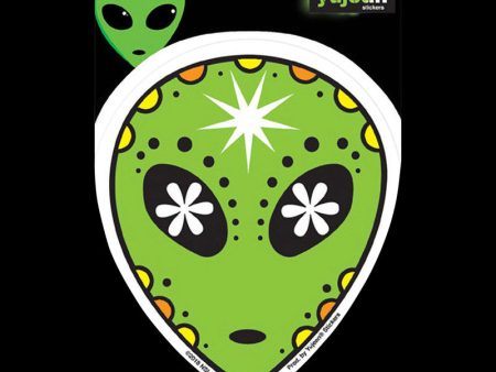 Alien Sugar Skull Sticker Online