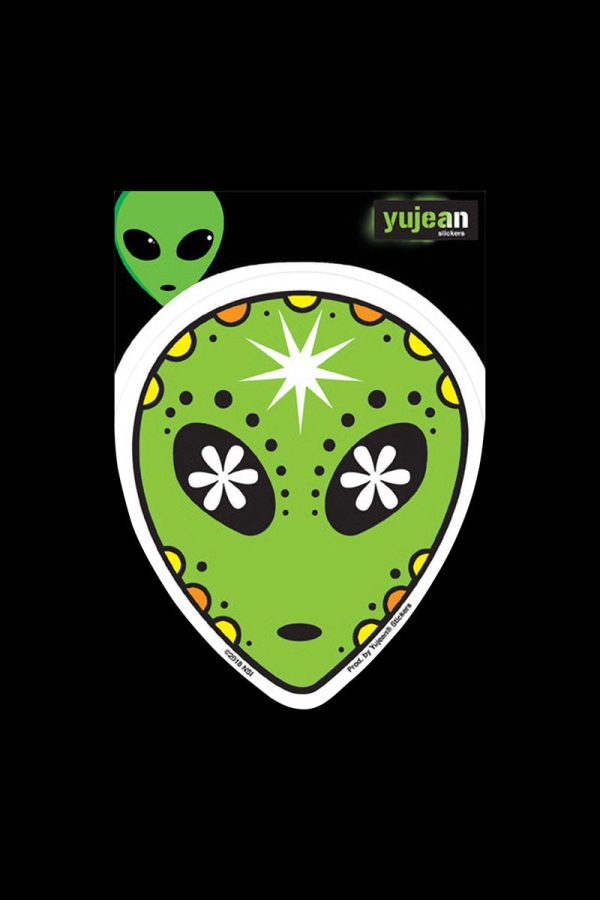 Alien Sugar Skull Sticker Online