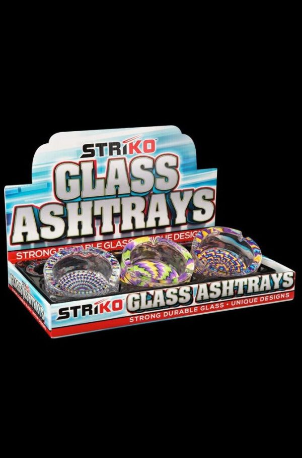 6pc Display Striko Glass Ashtrays on Sale