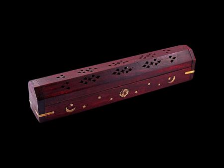 12 Inch Celestial Coffin Incense Burner - Red on Sale