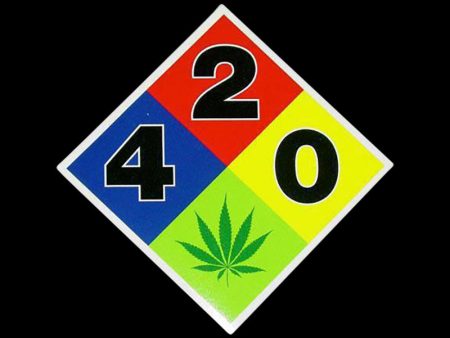 420 Hazard Sign Sticker Online Sale