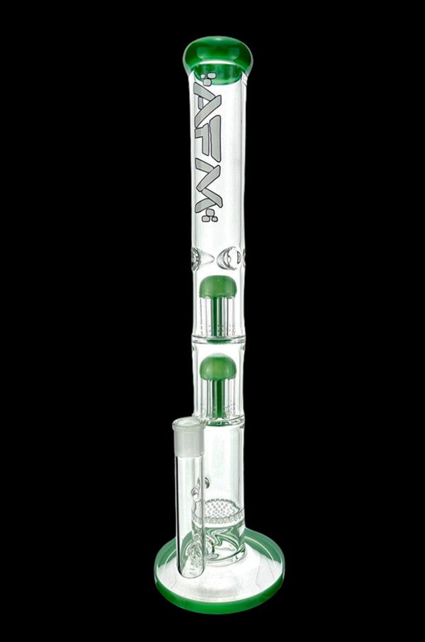 AFM Glass Ripper Double Arm Perc Glass Straight Tube Bong For Sale