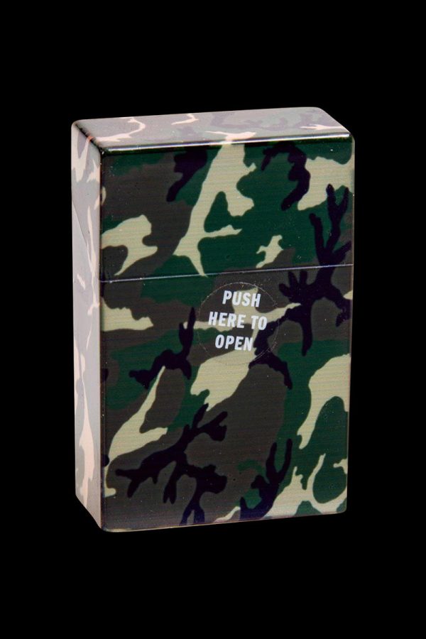 Fujima Camo King Size Plastic Cig Case - Bulk 12 Pack Supply