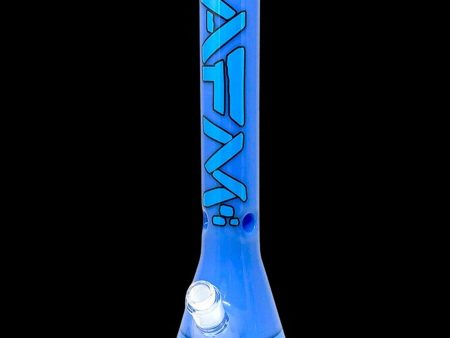 AFM Glass Quasar Glass Beaker Bong - Double Blues For Discount