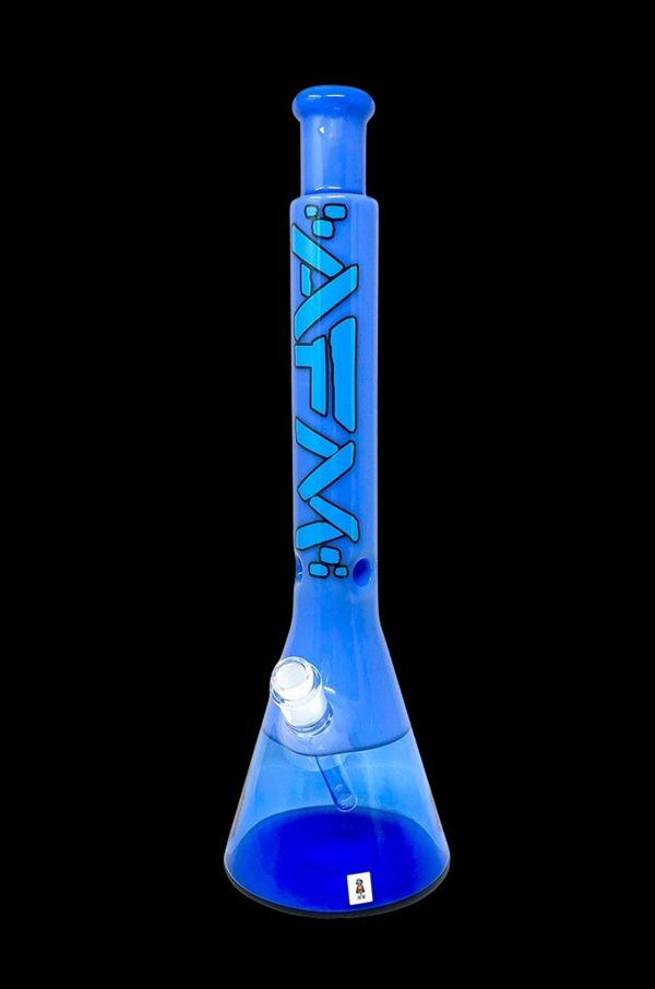 AFM Glass Quasar Glass Beaker Bong - Double Blues For Discount