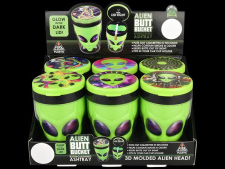 Alien Butt Bucket LED Ashtray - Bulk 6 Pack Discount