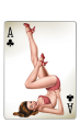 Ace of Clubs Pin-up Girl Sticker by Michael Landefeld Online now