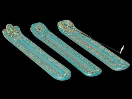 Turquoise & Gold Incense Burner - 6 Pack For Discount