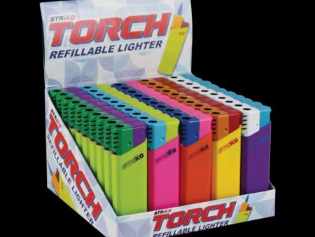 Jet Torch Multi Color Butane Lighter - Bulk 50 Pack Sale