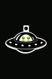 Alien Twins in Flying Saucer Spaceship Sticker Online