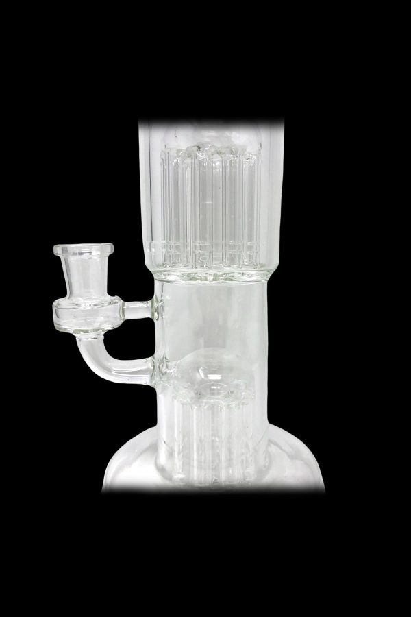 AFM Glass Double Cosmos Clear Glass Water Pipe Online now